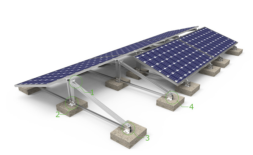 CORIGY SOLAR Non-penetrating Ballast Solar Racking