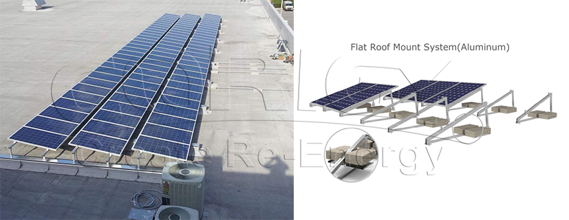 solar panel mounting systems on flat roof