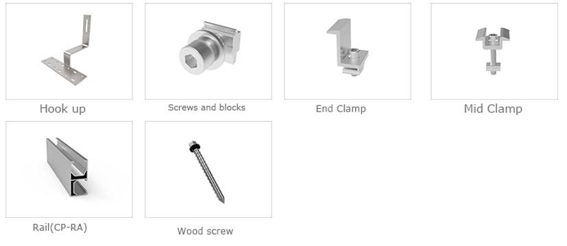 solar tile roof mounting hooks