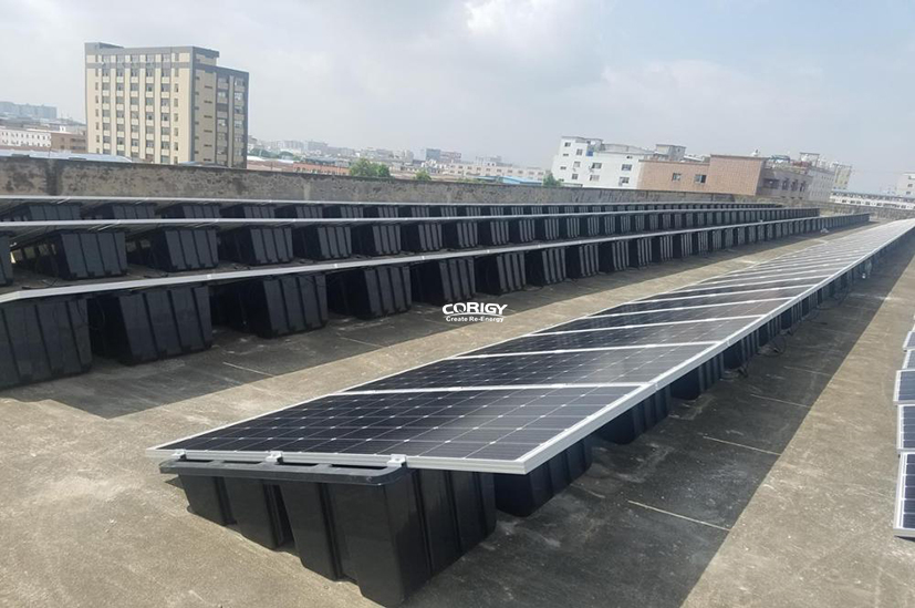 IEC 61215 certified flat roof solar mounting structures for high wind zones