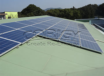 45KW 양철 지붕 설치하여 프로젝트 CORIGY 태양 전지