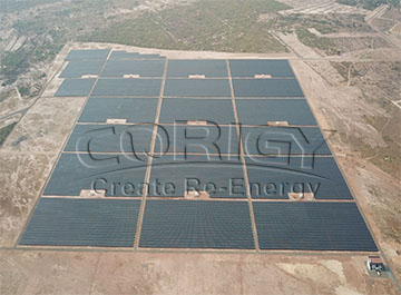 CORIGY 태양 전지가 완료되 60MWp 태양 땅에 설치 프로젝트