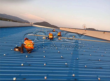 870KW 양철 지붕 설치 프로젝트